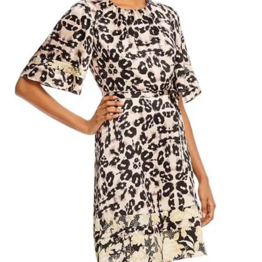 Rebecca Taylor Dress Women's Kaleidoscope Silk Animal Print NWOT